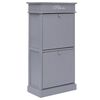 vidaXL Schuhschrank Grau 50 x 28 x 98 cm Paulownia Holz