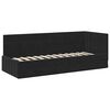 vidaXL Eckbettgestell mit Matratze mit Kopfteil 2 pcs Schwarz Samt