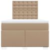 vidaXL Boxspringbett Matratze Cappuccino-Braun 120x190 cm Kunstleder