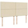 vidaXL Boxspringbett mit Matratze Creme 180x200 cm Stoff