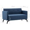 vidaXL 2-Sitzer-Sofa Stoffbezug 115 x 60 x 67 cm Blau