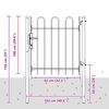 vidaXL Zauntor Boxtel Grau 103 x 150 cm Pulverbeschichteter Stahl