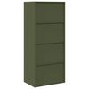 vidaXL Aufbewahrungsschrank Olive Gr&uuml;n 60 x 40 x 140 cm Stahl