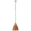 vidaXL H&auml;ngelampe Industrie-Stil Kupfern Eisen & Massivholz 35 cm E27