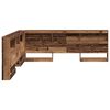 vidaXL Aufbewahrungskopfteil mit Regal Altholz 200 cm Holzwerkstoff
