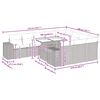 vidaXL 11-tlg. Garten-Sofagarnitur mit Kissen Beige Poly Rattan