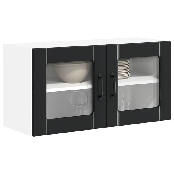 vidaXL K&uuml;chenschrank Schwarz 80 x 31 x 40 cm Holzwerkstoff
