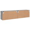 vidaXL TV-Wandschr&auml;nke mit LED-Leuchten 2 Stk. Grau Sonoma 80x30x40 cm