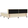 vidaXL Boxspringbett mit Matratze Creme 200 x 200 cm Polyester