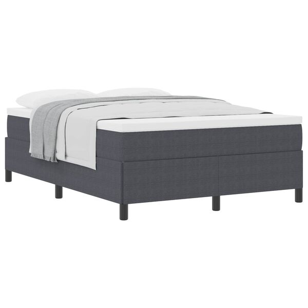 vidaXL Boxspringbett Dunkelgrau 160 x 200 cm Samt