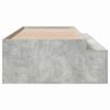vidaXL Bettrahmen mit Schubladen Beton Grau 100 x 200 cm Holzwerkstoff