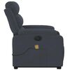 vidaXL Massagesessel mit Aufstehhilfe Elektrisch Dunkelgrau Samt