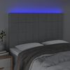 vidaXL LED Kopfteil Hellgrau 144x5x118/128 cm Stoff