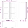 vidaXL H&auml;ngeschrank mit T&uuml;r Altholz 80 x 31 x 100 cm Holzwerkstoff
