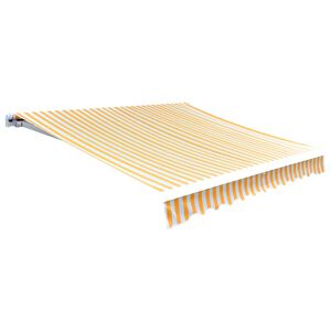 vidaXL Ersatzstoff f&uuml;r Markise Gelb und Wei&szlig; 280x245 cm Polyester