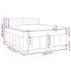 vidaXL Boxspringbett mit Matratze Taupe 200x200 cm Stoff