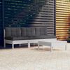 vidaXL 4-tlg. Garten-Lounge-Set mit Anthrazit Kissen Kiefernholz