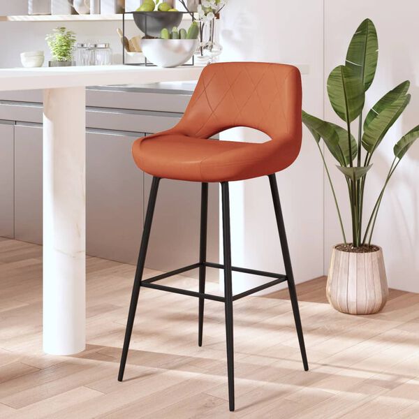vidaXL Barhocker Hellbraun Kunstleder