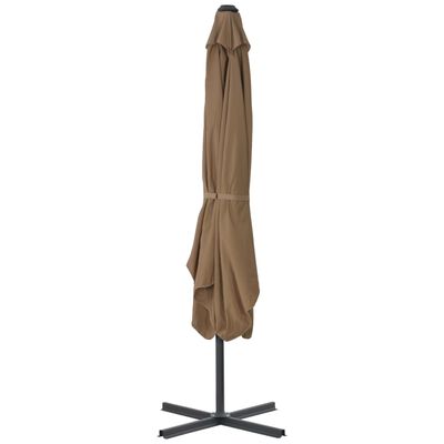 vidaXL Sonnenschirm mit Stahl-Mast 250x250 cm Taupe