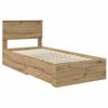 vidaXL Bettrahmen Artisan-Eiche 100 x 200 cm Holzwerkstoff