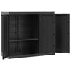 vidaXL Gartenschrank Schwarz 97x37x85 cm PP
