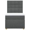 vidaXL Boxspringbett mit Matratze Dunkelgrau 90x190 cm Stoff