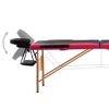 vidaXL Massageliege Klappbar 2-Zonen mit Holzgestell Schwarz und Rosa