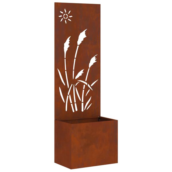 vidaXL Garten Sichtschutz-Leinwand Rostig 50 x 140 cm Wetterfeststahl