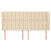 vidaXL Kopfteil mit Ohren Creme 163x23x118/128 cm Stoff