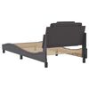 vidaXL Bettgestell "Viana" mit LED ohne Matratze Grau 100x200 cm