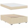 vidaXL Bettrahmen mit Matratze Creme 140 x 200 cm Stoff