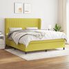 vidaXL Boxspringbett mit Matratze Gr&uuml;n 180x200 cm Stoff