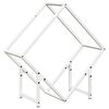 vidaXL Brennholzregal Wei&szlig; 60x25x60 cm Kaltgewalzter Stahl