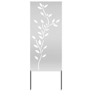 vidaXL Garten Sichtschutz-Leinwand Silber 50 x 140 cm Verzinkter Stahl