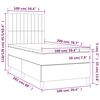 vidaXL Boxspringbett mit Matratze Hellgrau 100x200 cm Samt