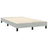 vidaXL Boxspringbett mit Matratze & LED Hellgrau 120x210 cm Samt