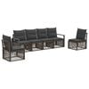 vidaXL Gartensofa-set 6 pcs Grau Poly-Rattan