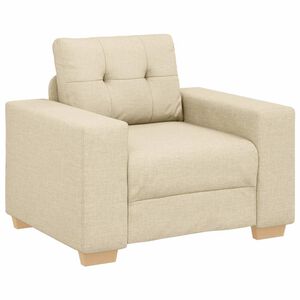 vidaXL Sofa-Sessel Creme 100x78x80 cm Stoff