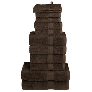 vidaXL 12 tlg. Premium-Handtuch-Set SOLUND Braun 600 g/m&sup2;