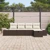 vidaXL Sofa Set mit Kissen 6 pcs Poly-Rattan