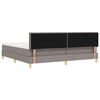 vidaXL Boxspringbett mit Kissen mit Kopfteil Taupe 200 x 200 cm Stoff