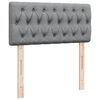 vidaXL Boxspringbett mit Matratze Hellgrau 90x190 cm Stoff