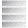 vidaXL Stufenmatten 4 stk. 100 x 25 cm Silber Aluminium Rechtwinklig