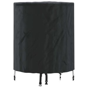 vidaXL Tischdecken 62 x 62 x 70 cm Stoff Rund Wasserdicht Schwarz