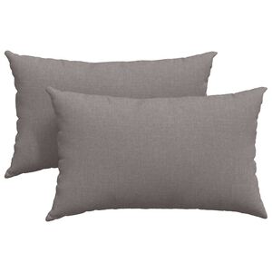vidaXL Sofakissen 2 stk. Stoff Taupe 50 x 30 cm