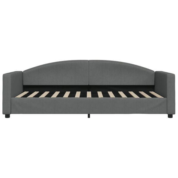 vidaXL Tagesbett mit Matratze Dunkelgrau 90x200 cm Stoff