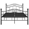 vidaXL Bett Schwarz Metall 120x200 cm