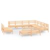 vidaXL 11-tlg. Garten-Lounge-Set Massivholz Kiefer
