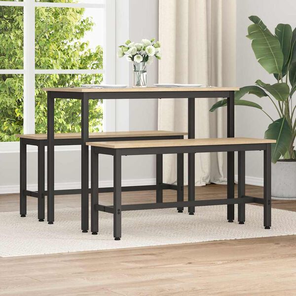 vidaXL Esstischbank Sonoma-Eiche 100 x 32,5 x 48,5 cm