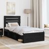 vidaXL Bettrahmen Schwarz 75 x 190 cm Massives Kiefernholz